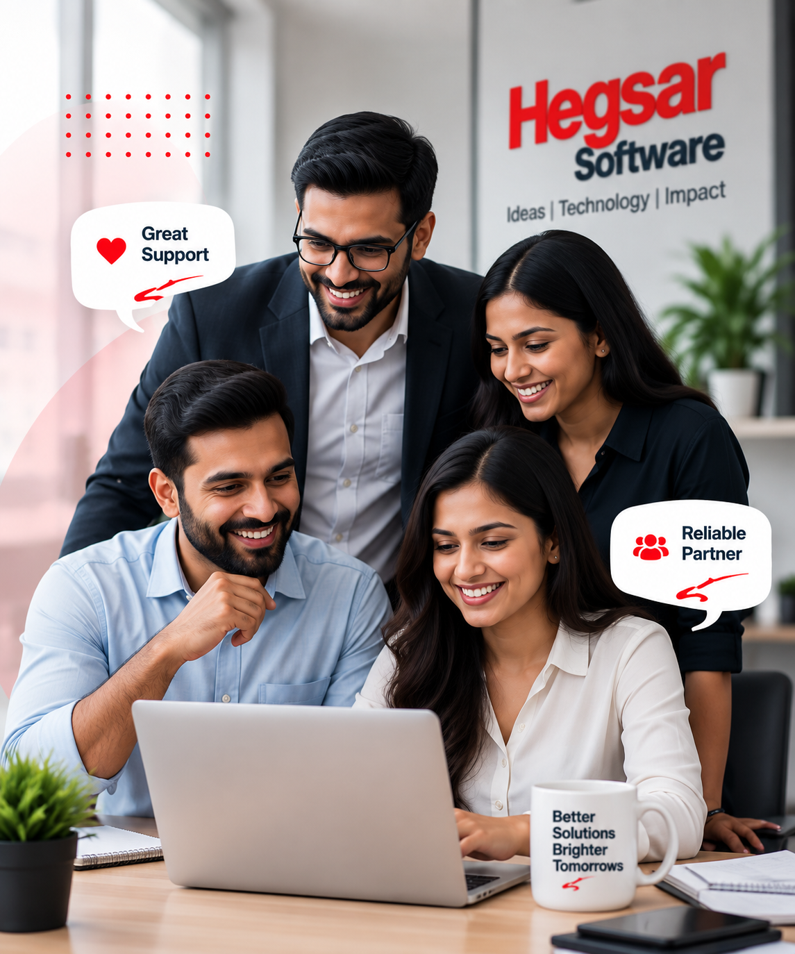 Hegsar Software team working with clients